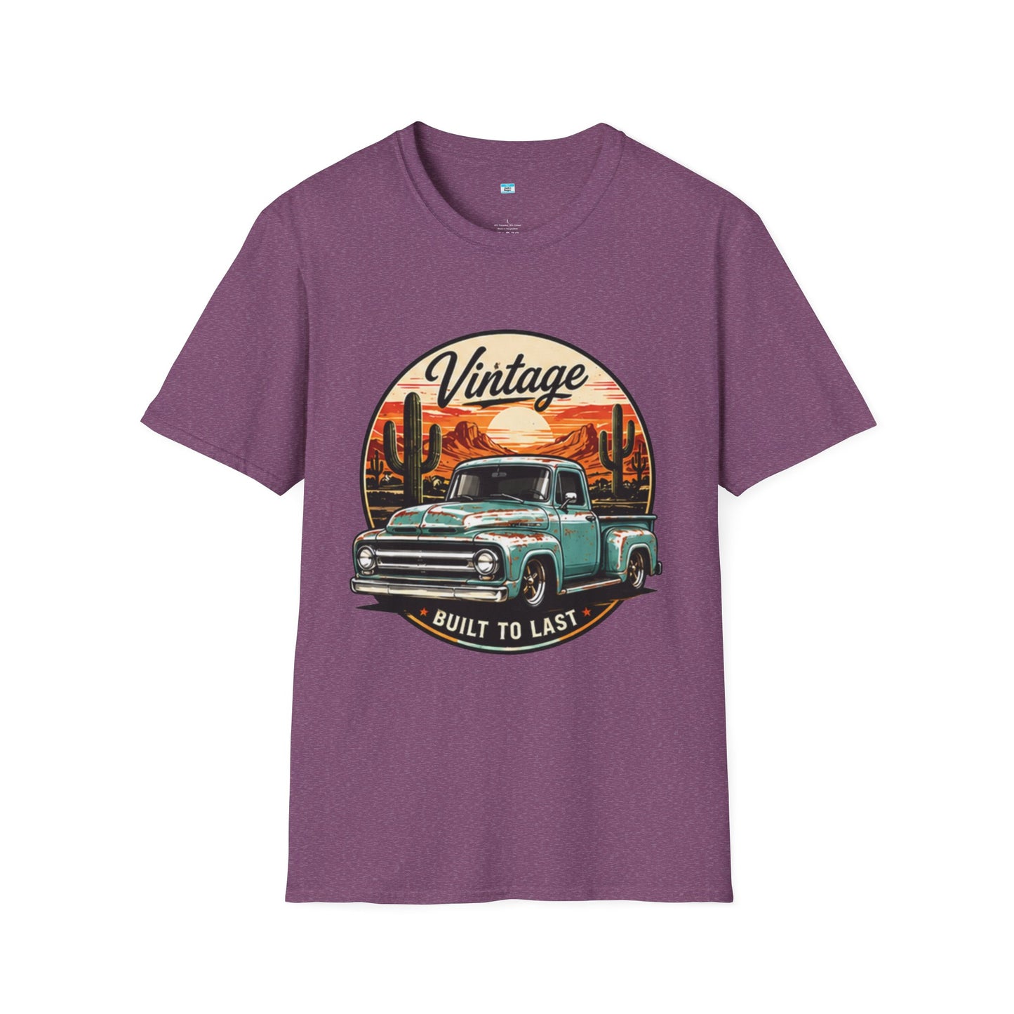 Vintage Built to Last Truck Shirt | Classic Patina Pickup Desert Sunset Graphic Tee