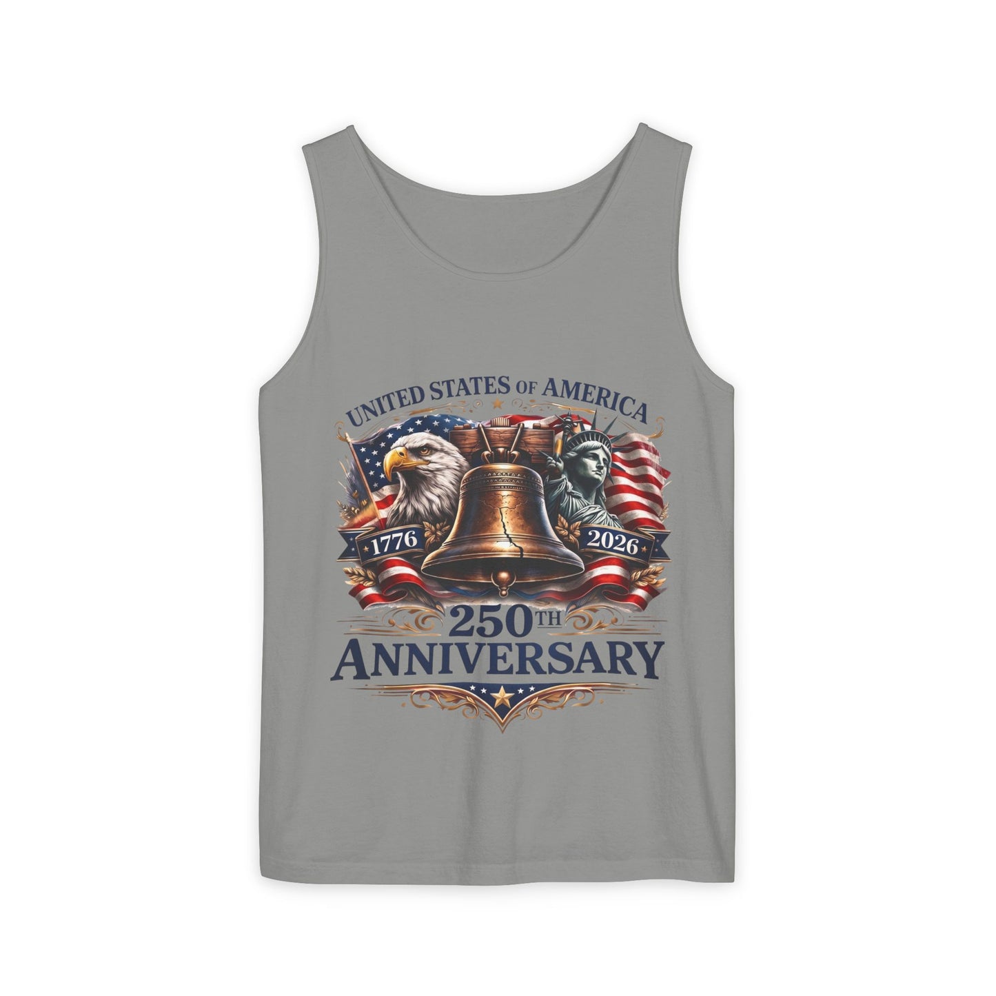 America 250 Tank Top 1776-2026 | Liberty Bell Patriotic USA Anniversary Shirt