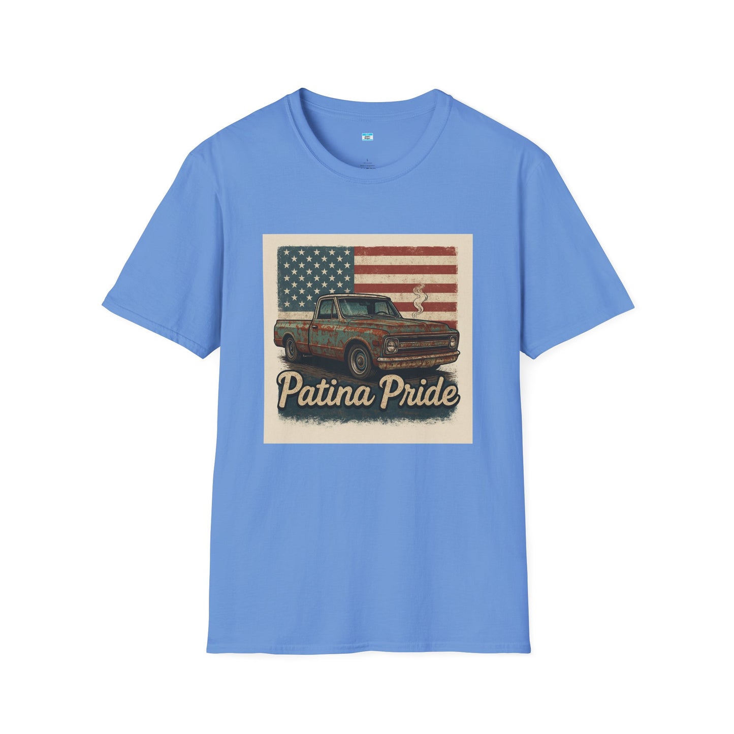 Patina Pride Vintage Truck Shirt | Classic Pickup American Flag Graphic Tee
