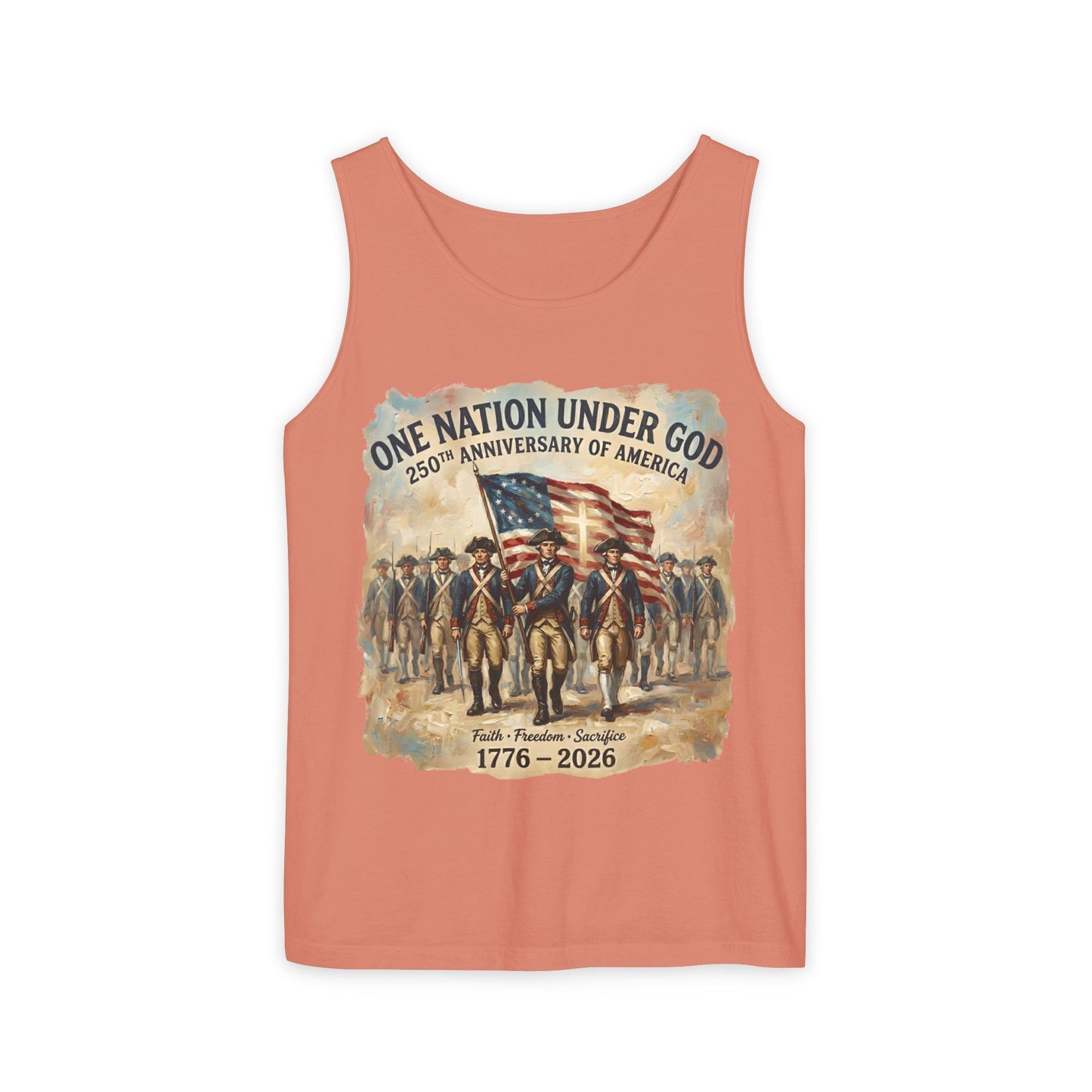 America 250 Tank Top 1776-2026 | One Nation Under God Patriotic Shirt