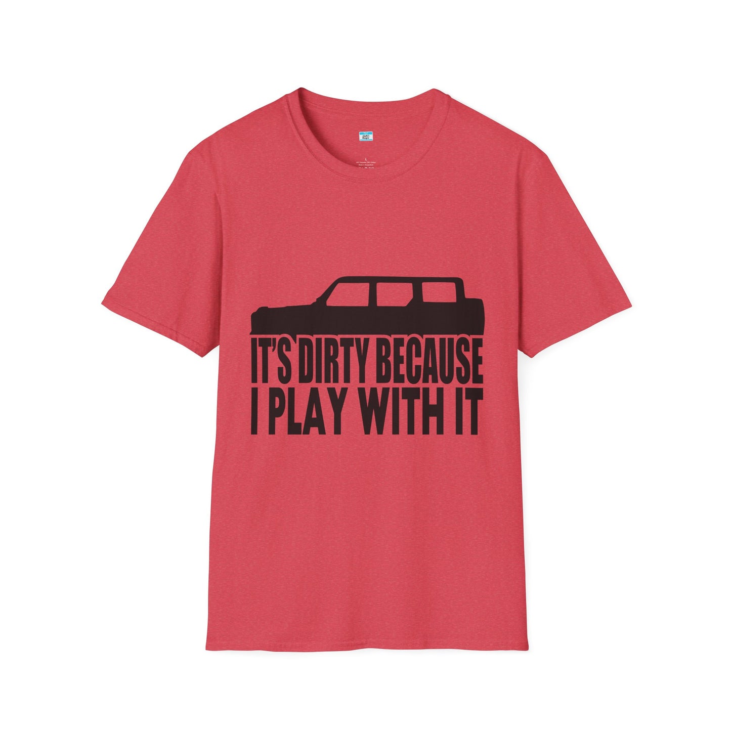 Funny Off-Road Its Dirty Because I Play With It Shirt | Jeep Lover Gift | Mud Riding 4x4 Tee | SUV Silhouette Truck Humor Unisex Tee