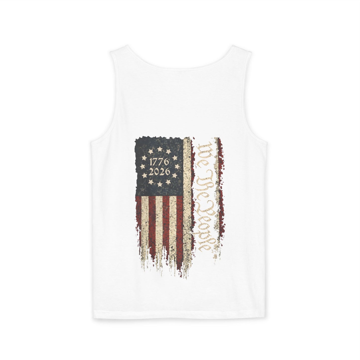 America 250 Double Sided Tank Top 1776-2026 | We The People Patriotic Flag Shirt