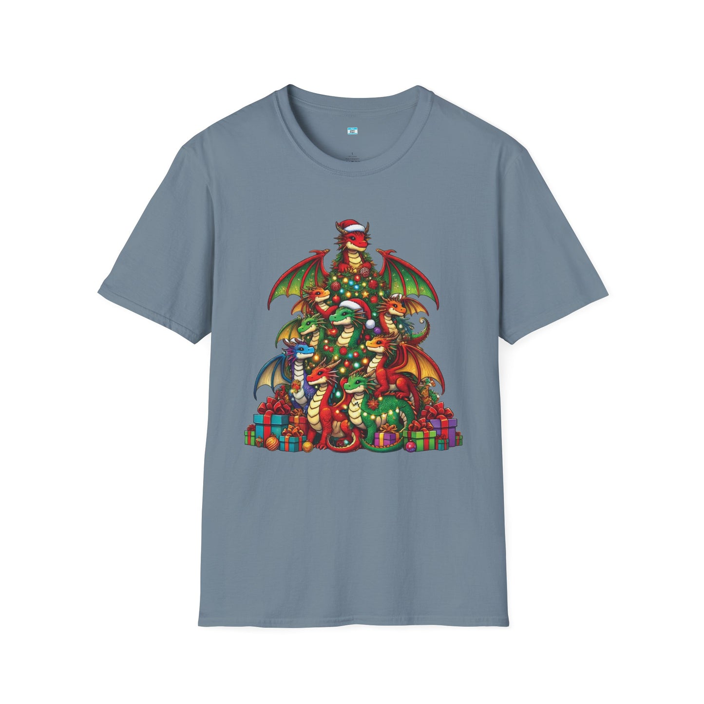 Christmas Dragon Tree Shirt – Fun Fantasy Holiday Tee for Teens & Adults