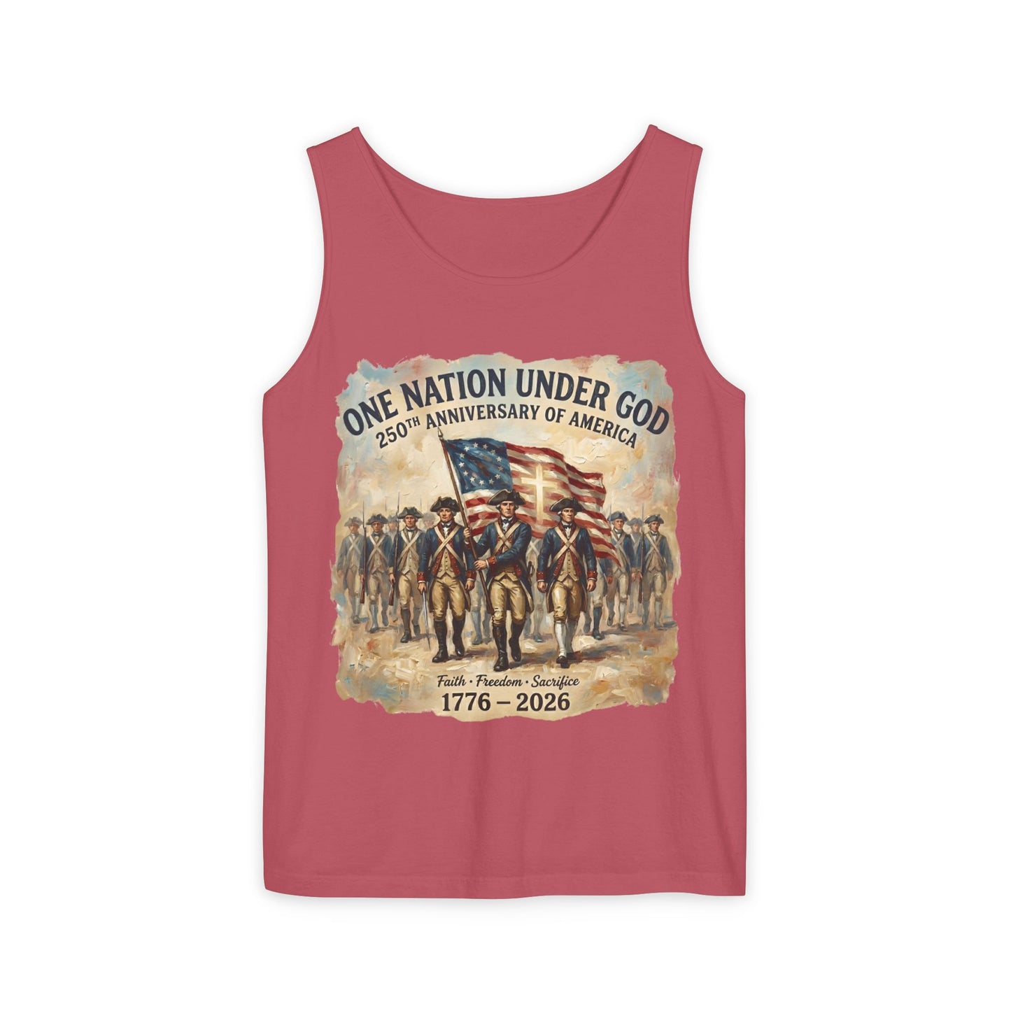 America 250 Tank Top 1776-2026 | One Nation Under God Patriotic Shirt