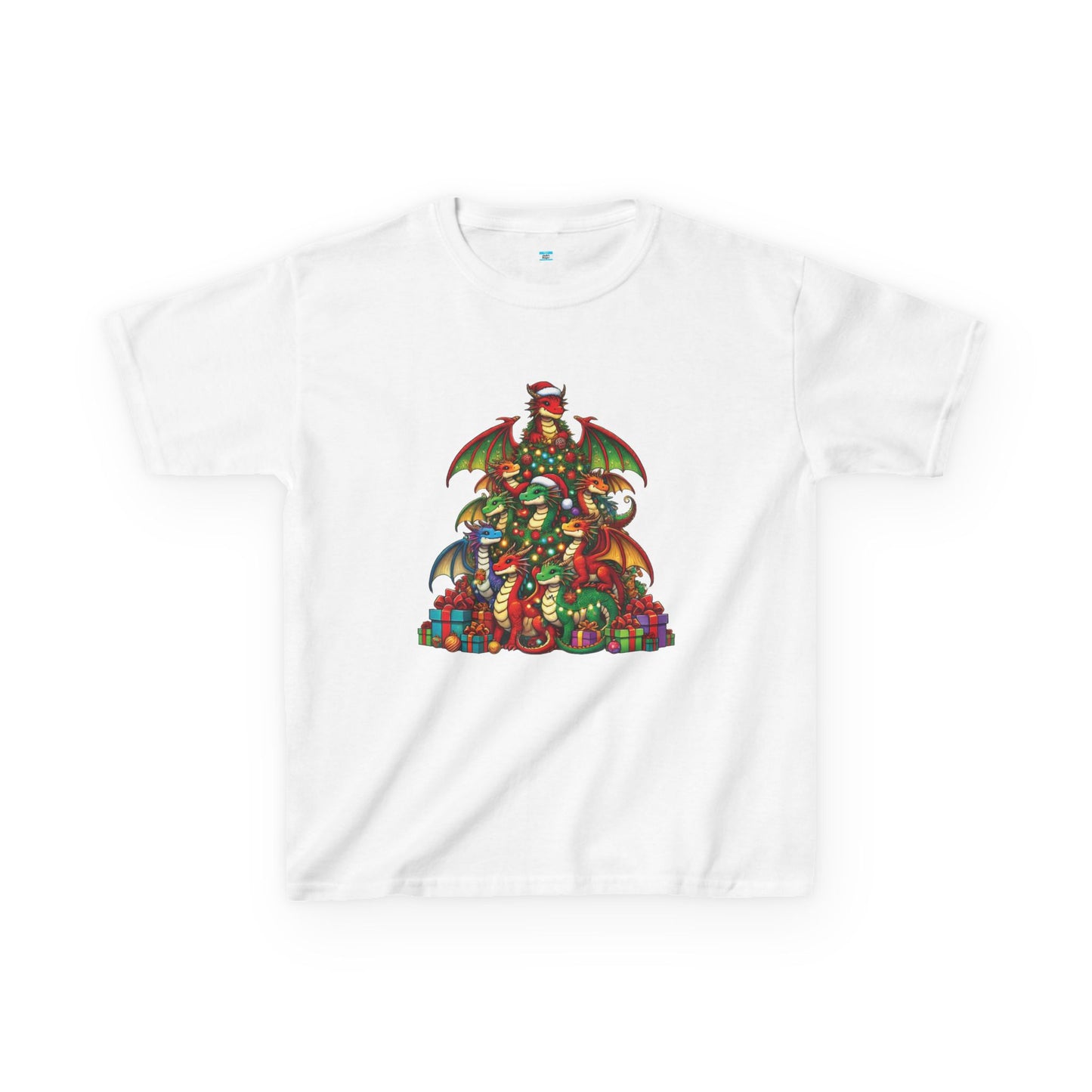Christmas Dragon Tree Shirt – Fun Fantasy Holiday Tee for Kids