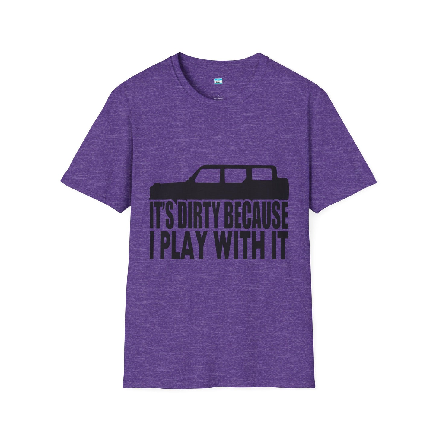 Funny Off-Road Its Dirty Because I Play With It Shirt | Jeep Lover Gift | Mud Riding 4x4 Tee | SUV Silhouette Truck Humor Unisex Tee