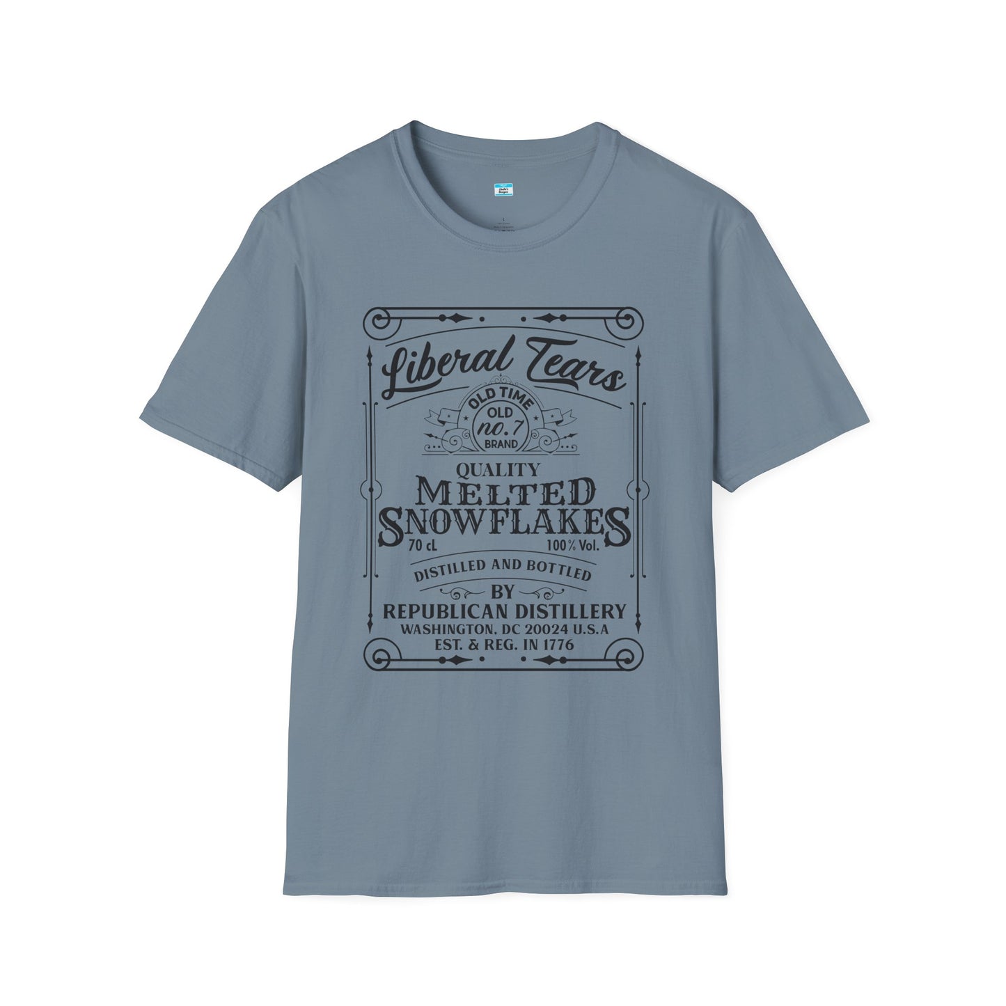 Liberal Tears Vintage Whiskey Label Political Humor T Shirt