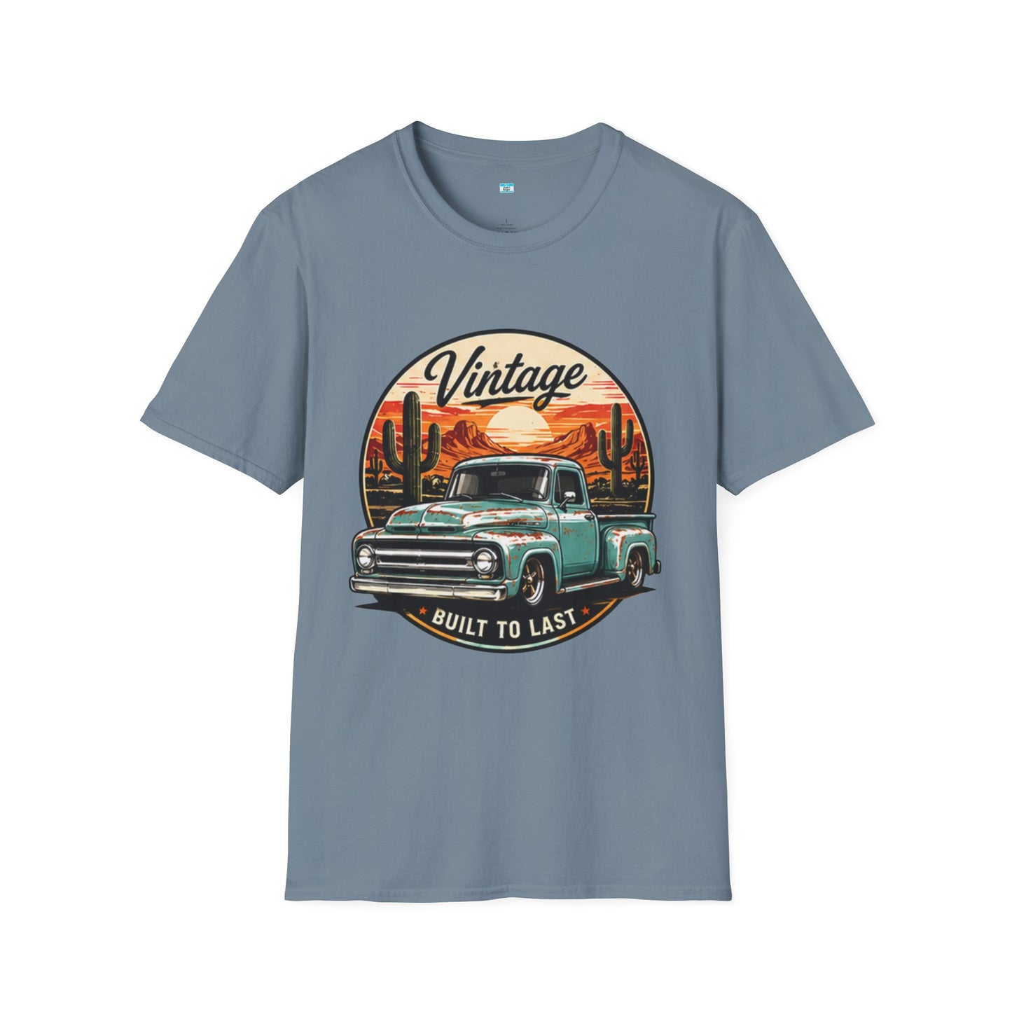 Vintage Built to Last Truck Shirt | Classic Patina Pickup Desert Sunset Graphic Tee