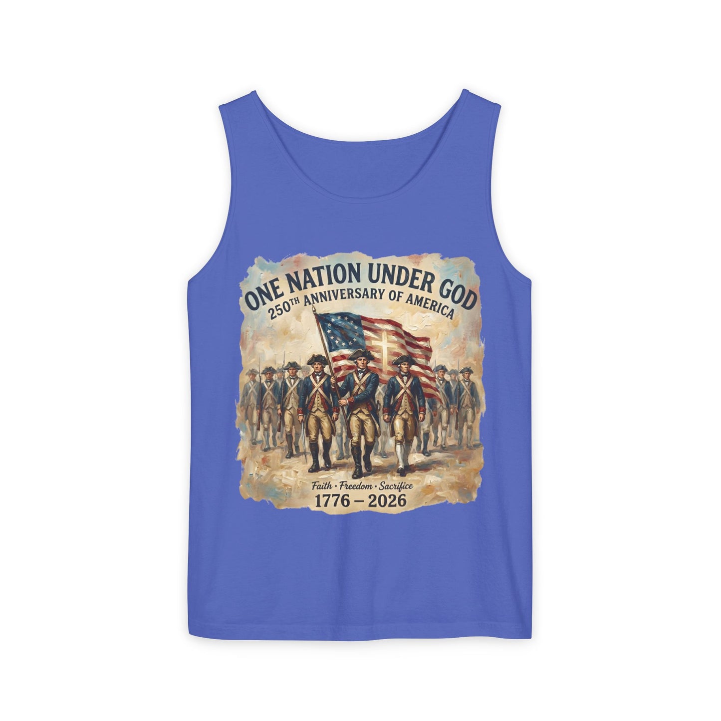 America 250 Tank Top 1776-2026 | One Nation Under God Patriotic Shirt