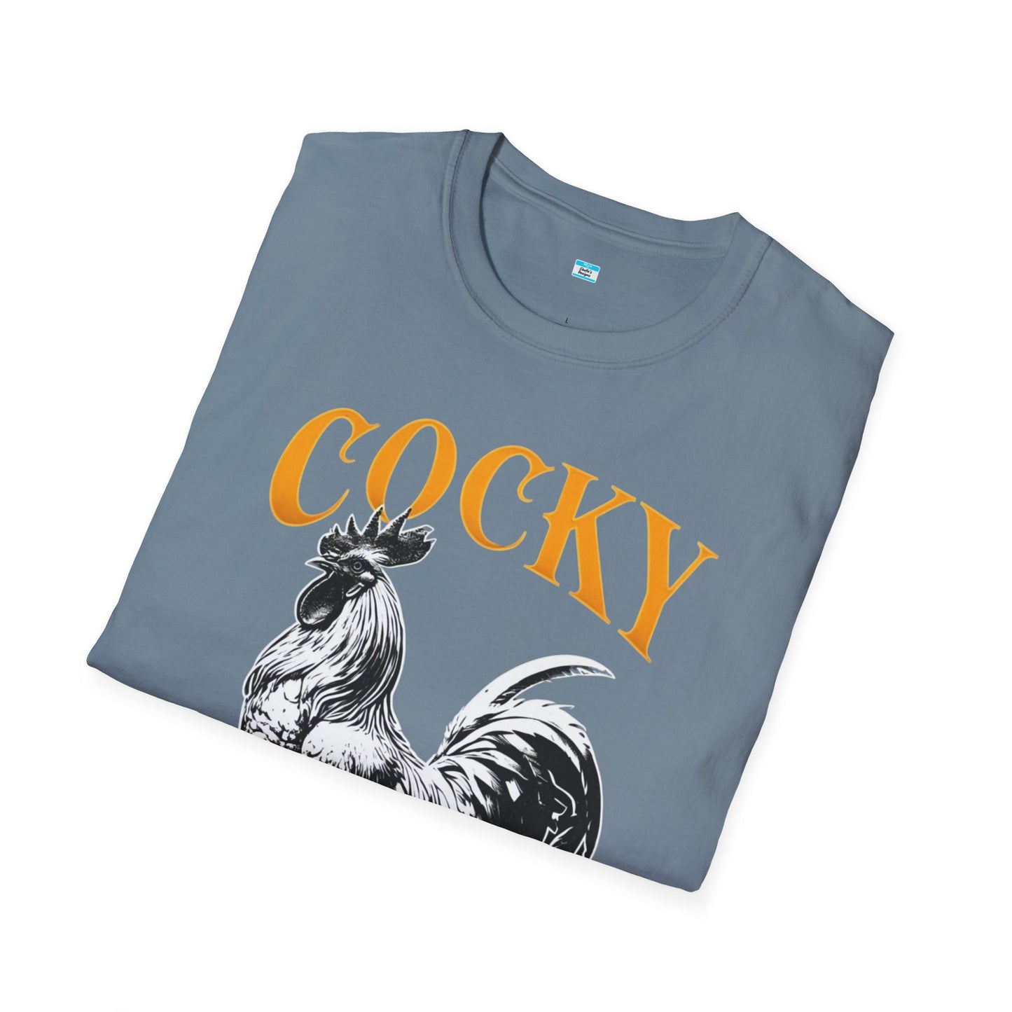 Cocky Rooster T-Shirt – Funny Farm Animal Graphic Tee, Bold Chicken Humor Shirt