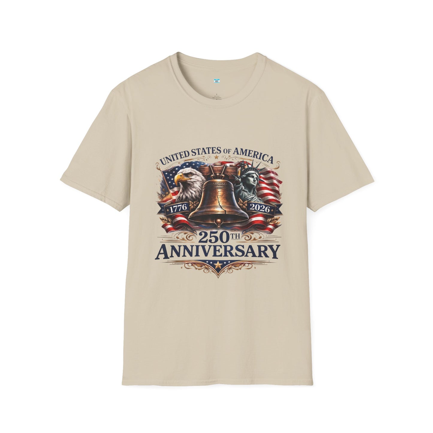 America 250 Anniversary Shirt 1776-2026 | Liberty Bell Patriotic USA Graphic Tee