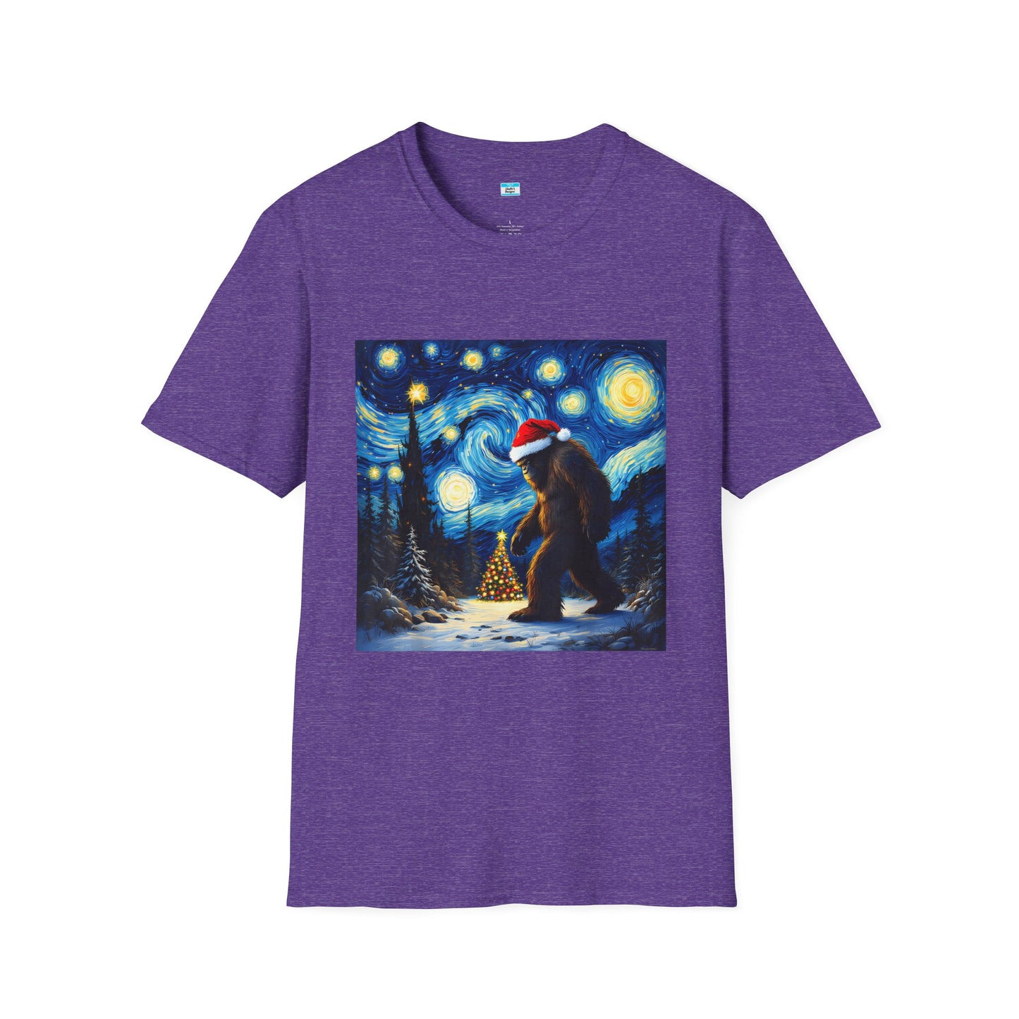 Starry Night Bigfoot Christmas Shirt – Funny Holiday Sasquatch Tee