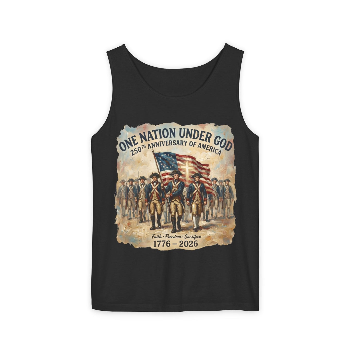 America 250 Tank Top 1776-2026 | One Nation Under God Patriotic Shirt
