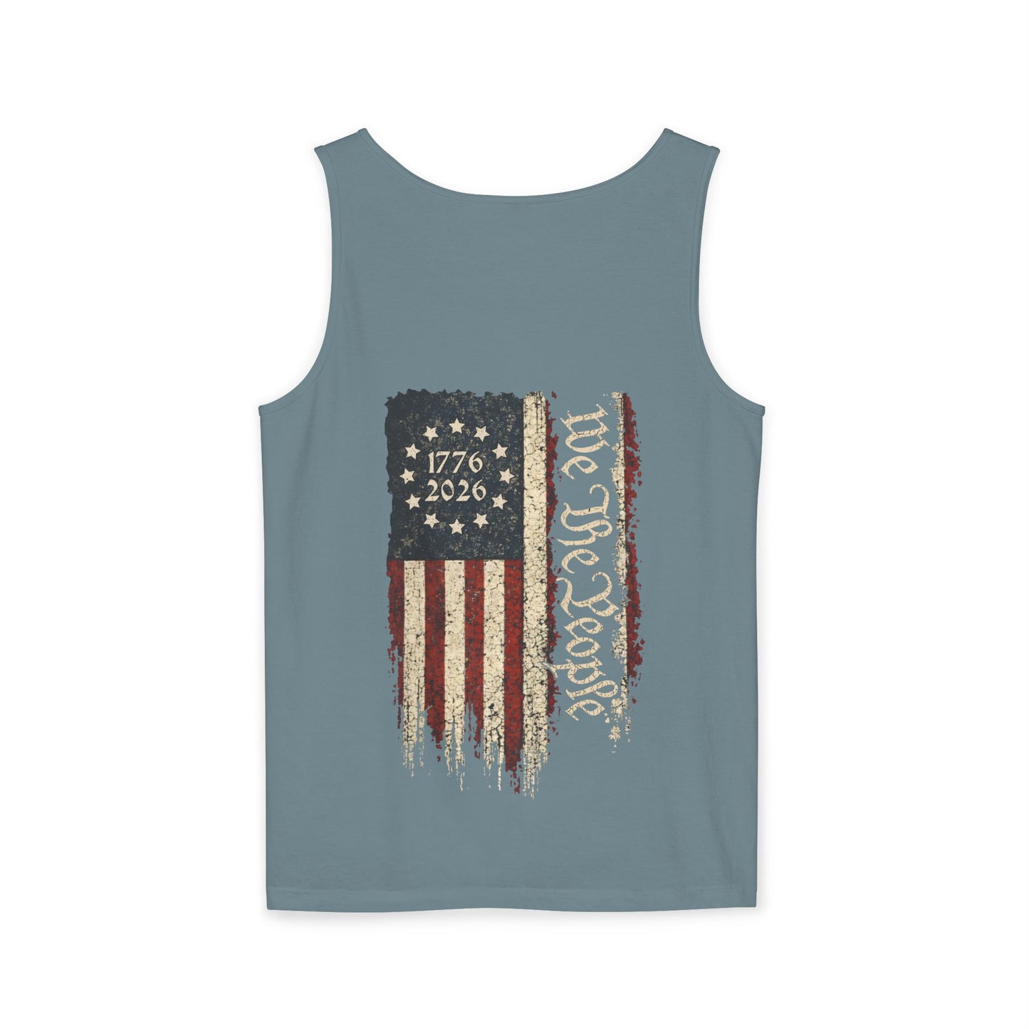 America 250 Double Sided Tank Top 1776-2026 | We The People Patriotic Flag Shirt