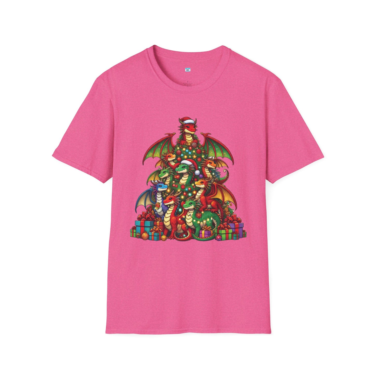Christmas Dragon Tree Shirt – Fun Fantasy Holiday Tee for Teens & Adults