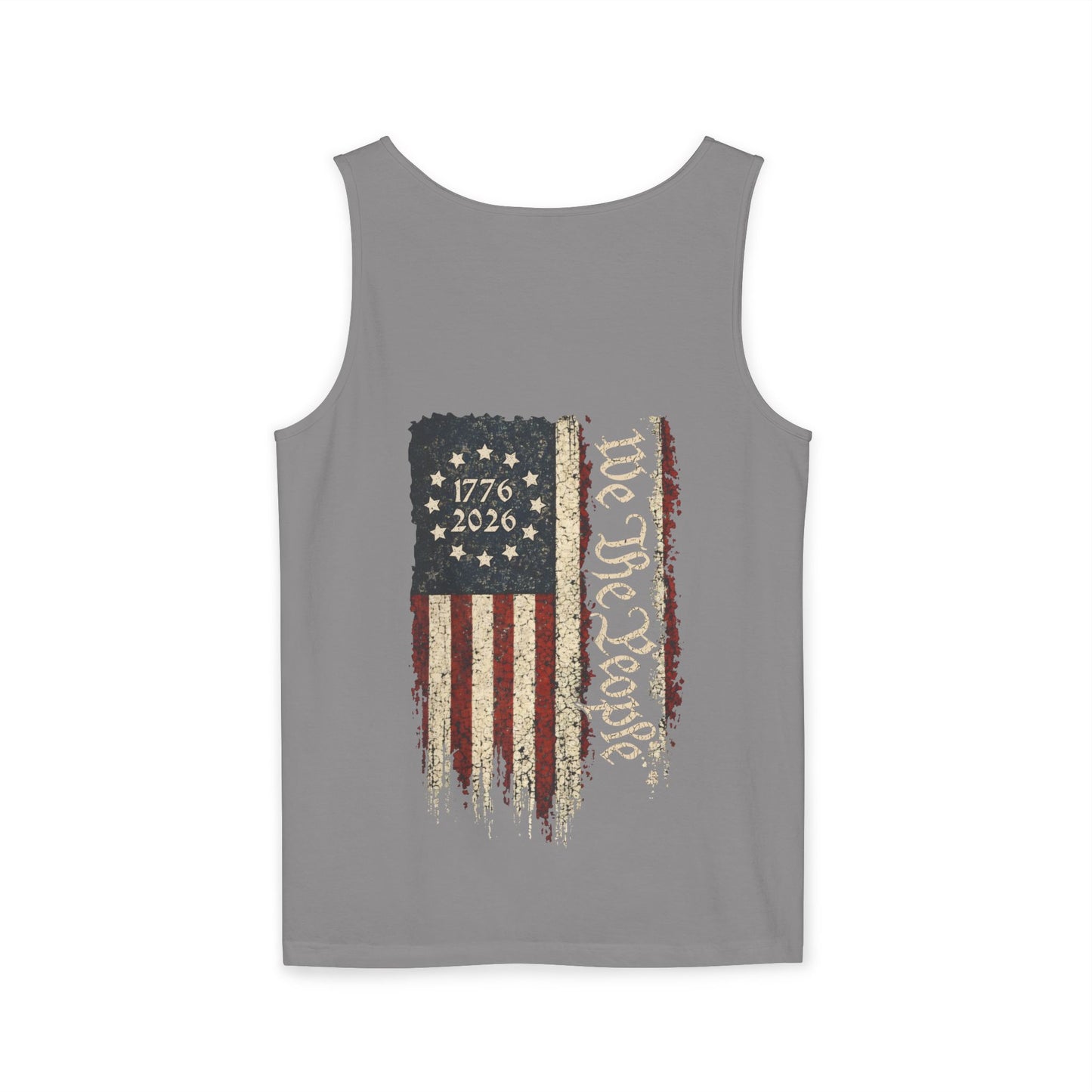 America 250 Double Sided Tank Top 1776-2026 | We The People Patriotic Flag Shirt