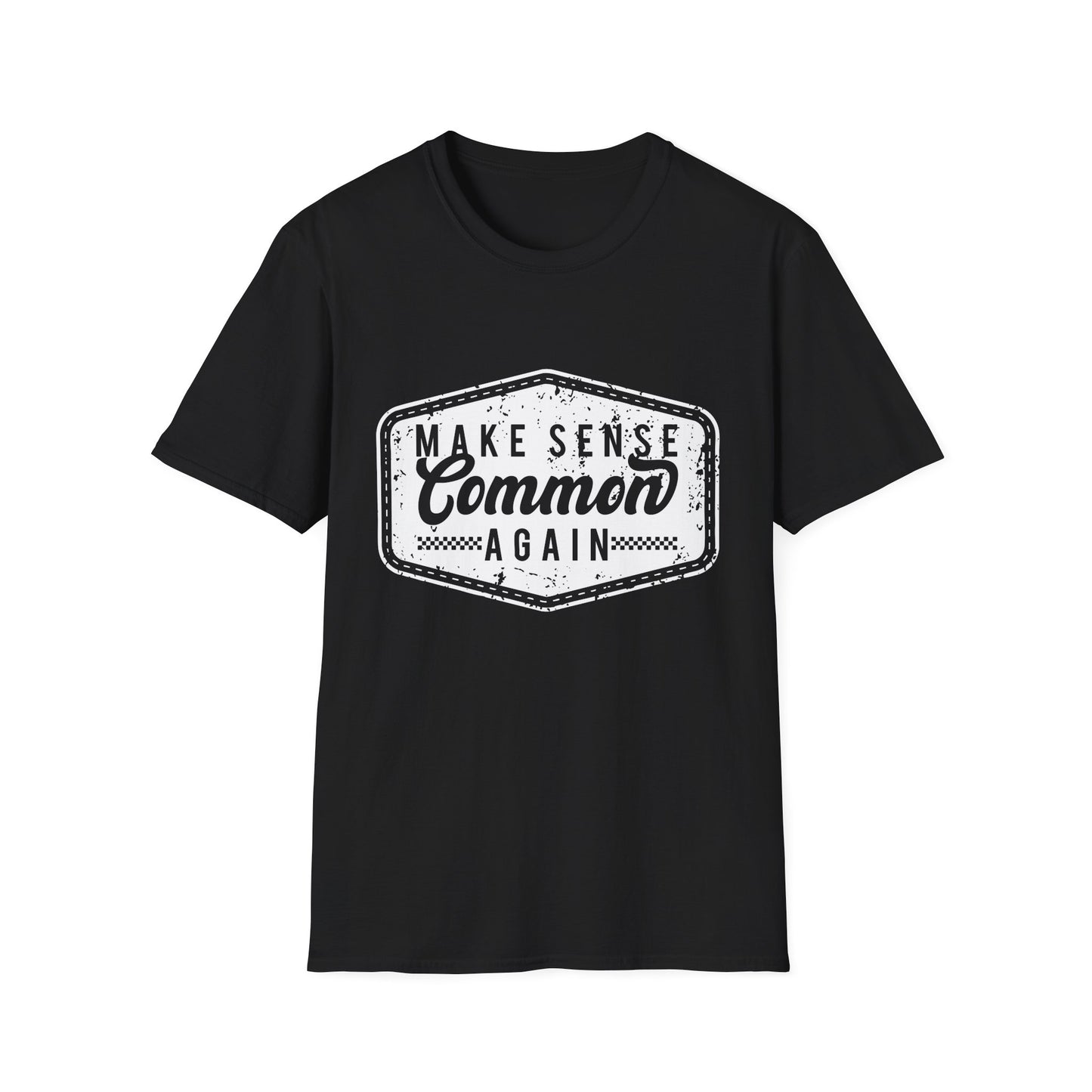 Make Sense Common Again Vintage Graphic Shirt – Funny Sarcastic Statement Tee