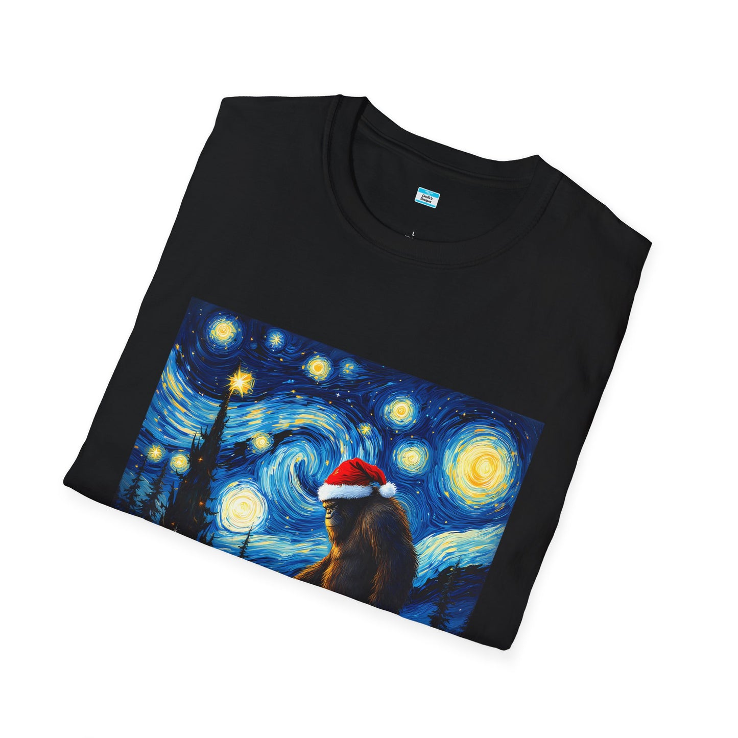 Starry Night Bigfoot Christmas Shirt – Funny Holiday Sasquatch Tee