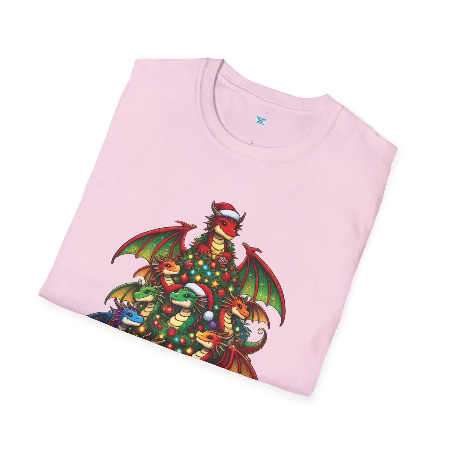 Christmas Dragon Tree Shirt – Fun Fantasy Holiday Tee for Teens & Adults