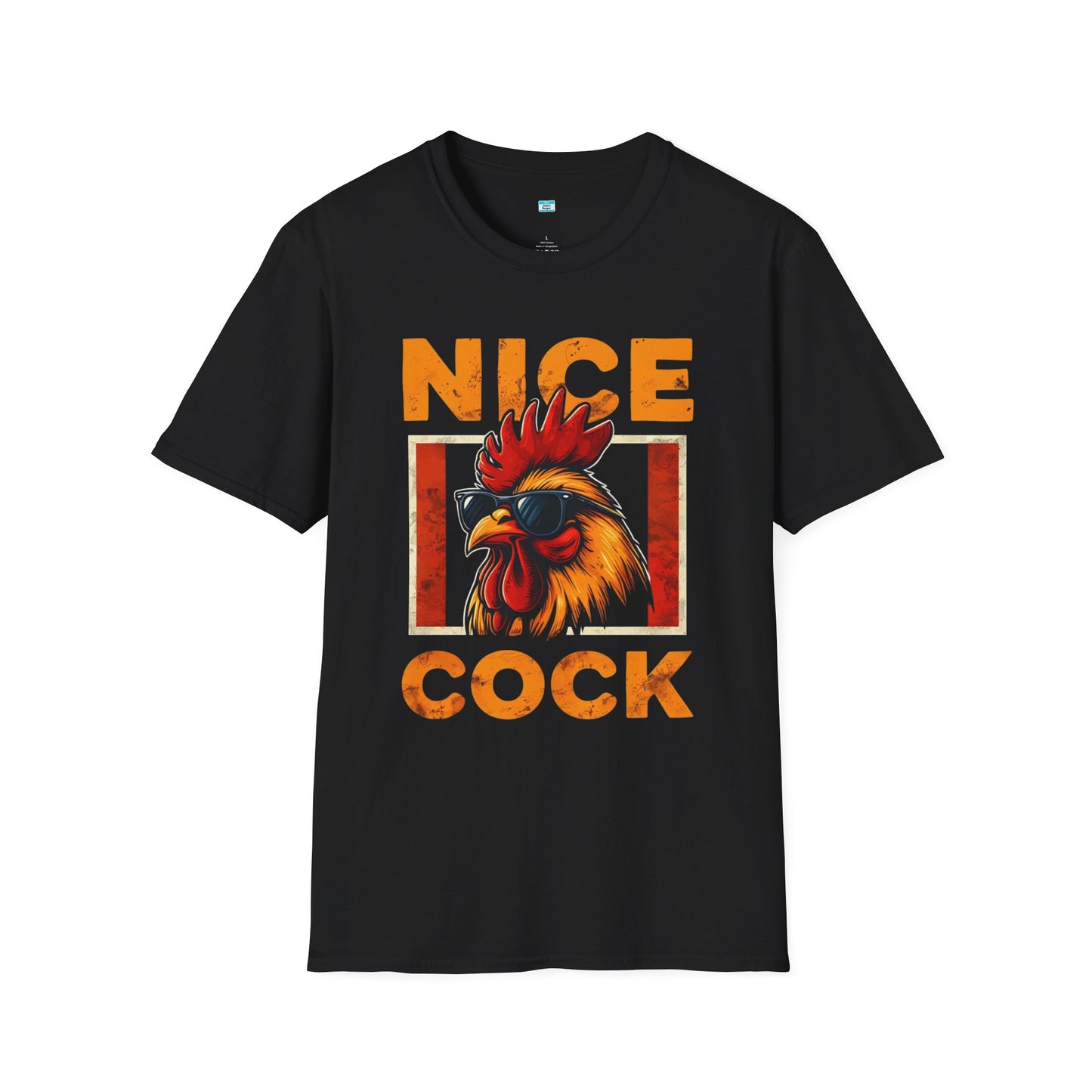 Nice Cock T-Shirt – Funny Rooster Graphic Tee, Farm Animal Humor Shirt