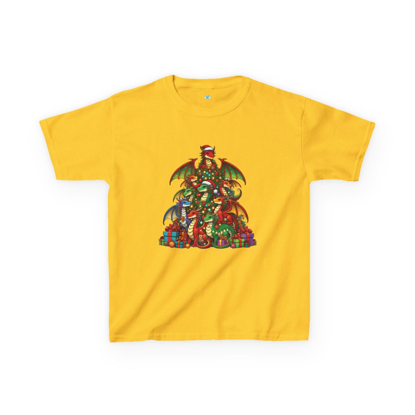 Christmas Dragon Tree Shirt – Fun Fantasy Holiday Tee for Kids
