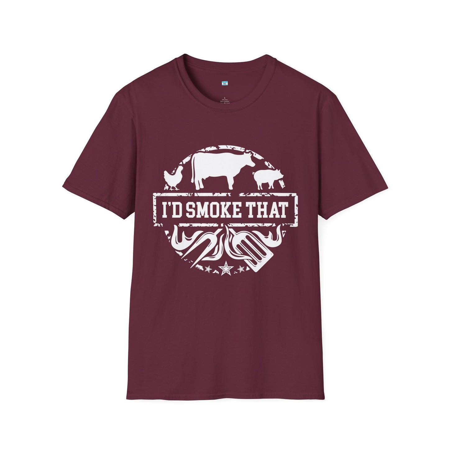 I’d Smoke That BBQ Shirt | Funny Smoker Grill Tee | Pitmaster Meat Lover Shirt