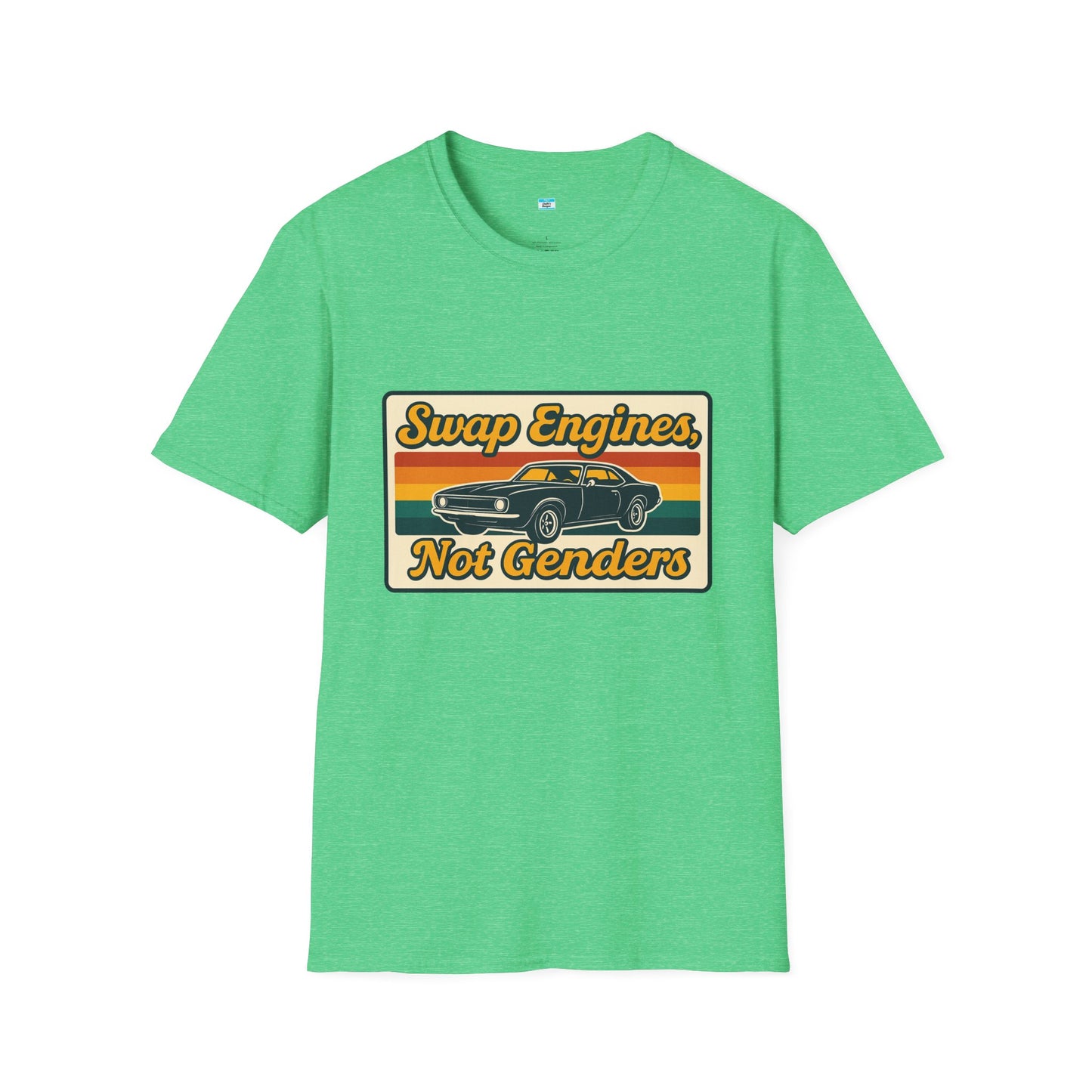 Swap Engines Not Genders Retro Muscle Car Automotive Humor Shirt