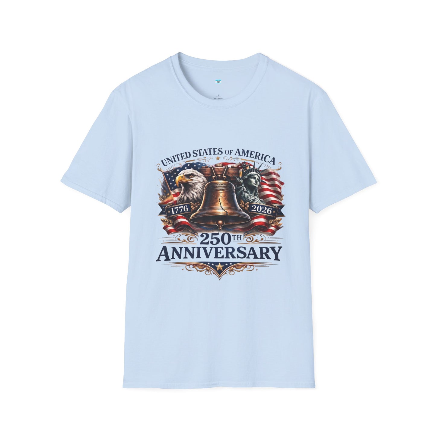 America 250 Anniversary Shirt 1776-2026 | Liberty Bell Patriotic USA Graphic Tee