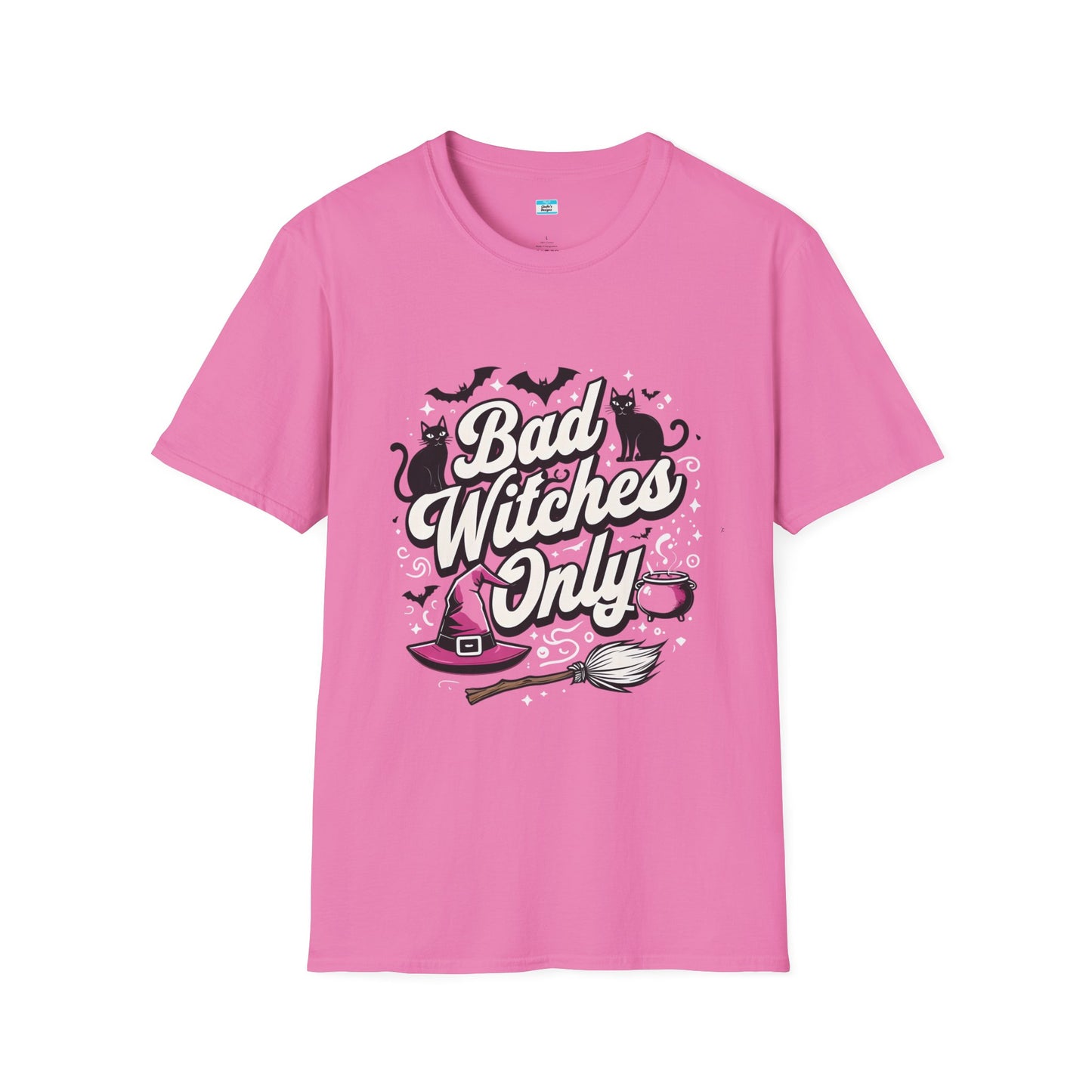 Bad Witches Only T-Shirt – Cute Pink Halloween Witch Graphic Tee