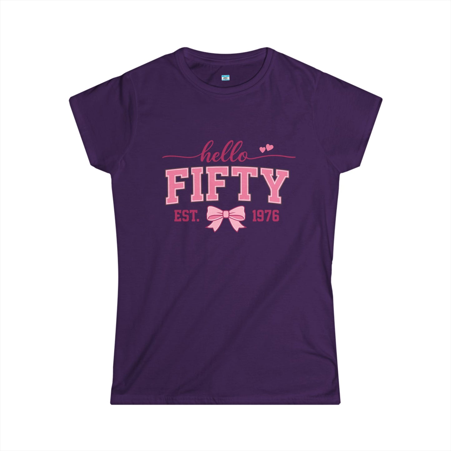 Hello Fifty Shirt | 50th Birthday Shirt Women Est 1976 | Cute Fifty and Fabulous Tee