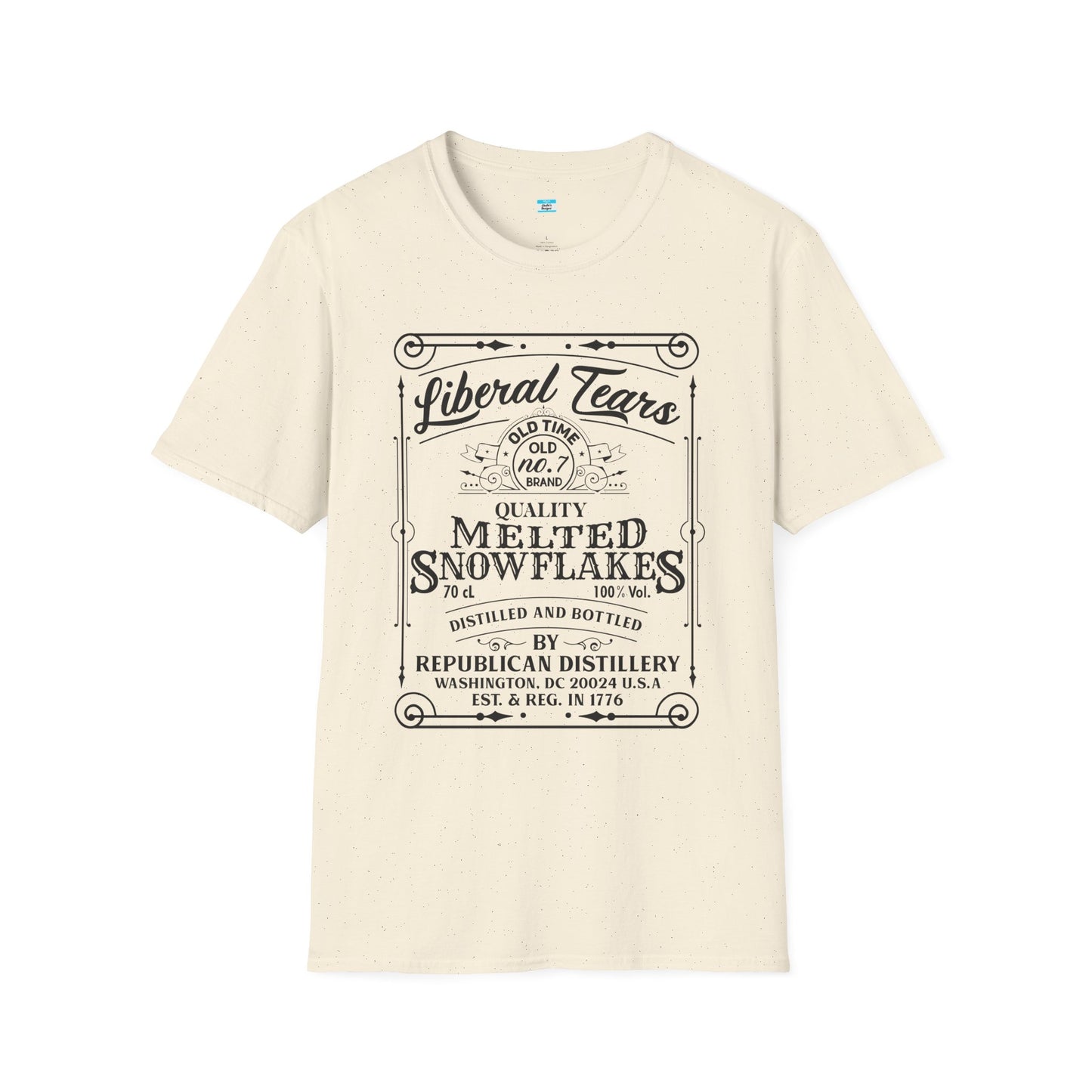 Liberal Tears Vintage Whiskey Label Political Humor T Shirt