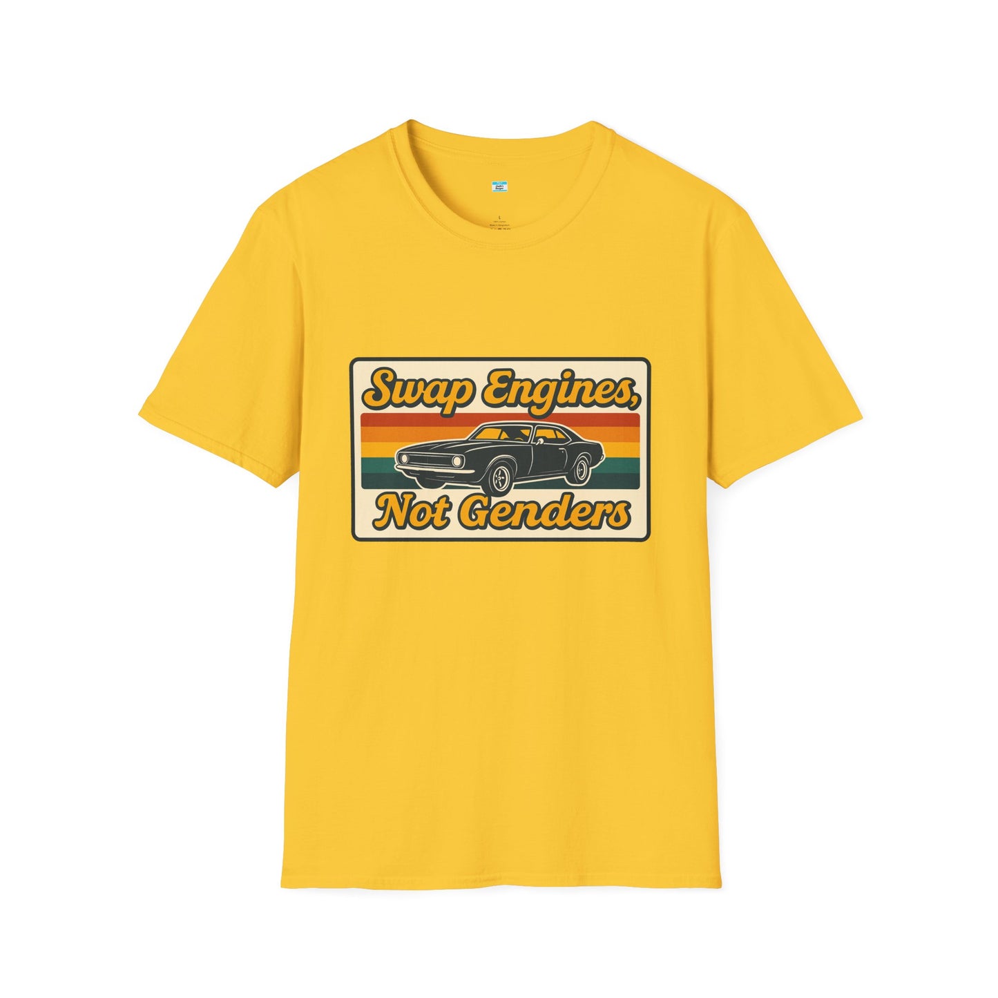 Swap Engines Not Genders Retro Muscle Car Automotive Humor Shirt
