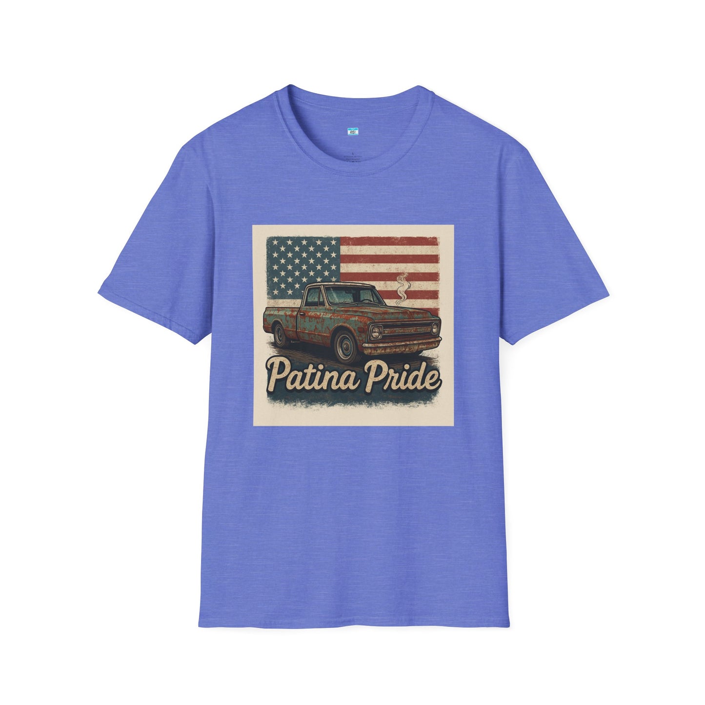 Patina Pride Vintage Truck Shirt | Classic Pickup American Flag Graphic Tee