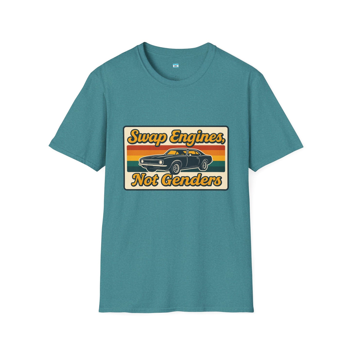 Swap Engines Not Genders Retro Muscle Car Automotive Humor Shirt