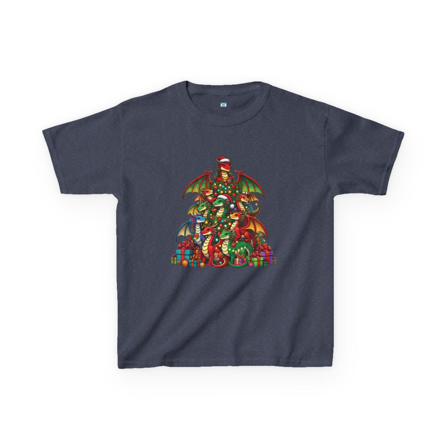 Christmas Dragon Tree Shirt – Fun Fantasy Holiday Tee for Kids
