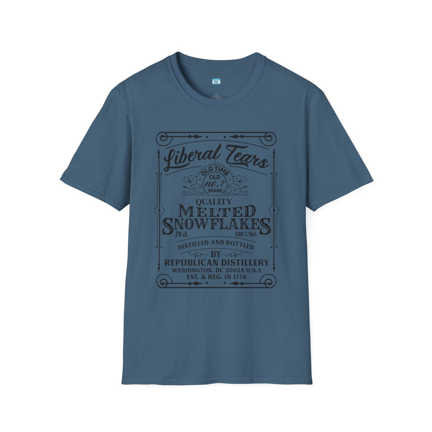 Liberal Tears Vintage Whiskey Label Political Humor T Shirt