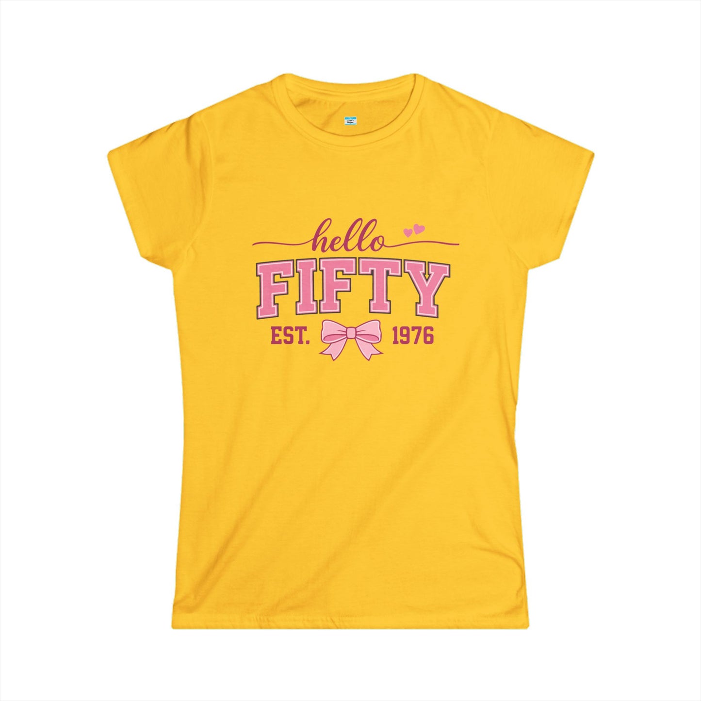 Hello Fifty Shirt | 50th Birthday Shirt Women Est 1976 | Cute Fifty and Fabulous Tee