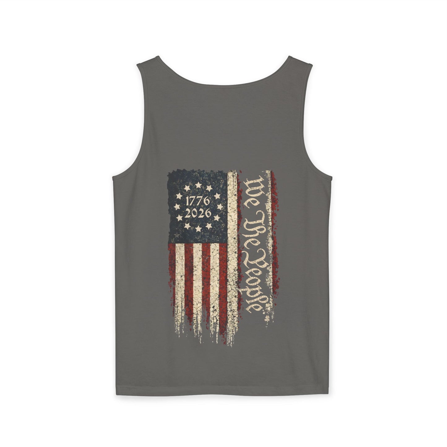 America 250 Double Sided Tank Top 1776-2026 | We The People Patriotic Flag Shirt