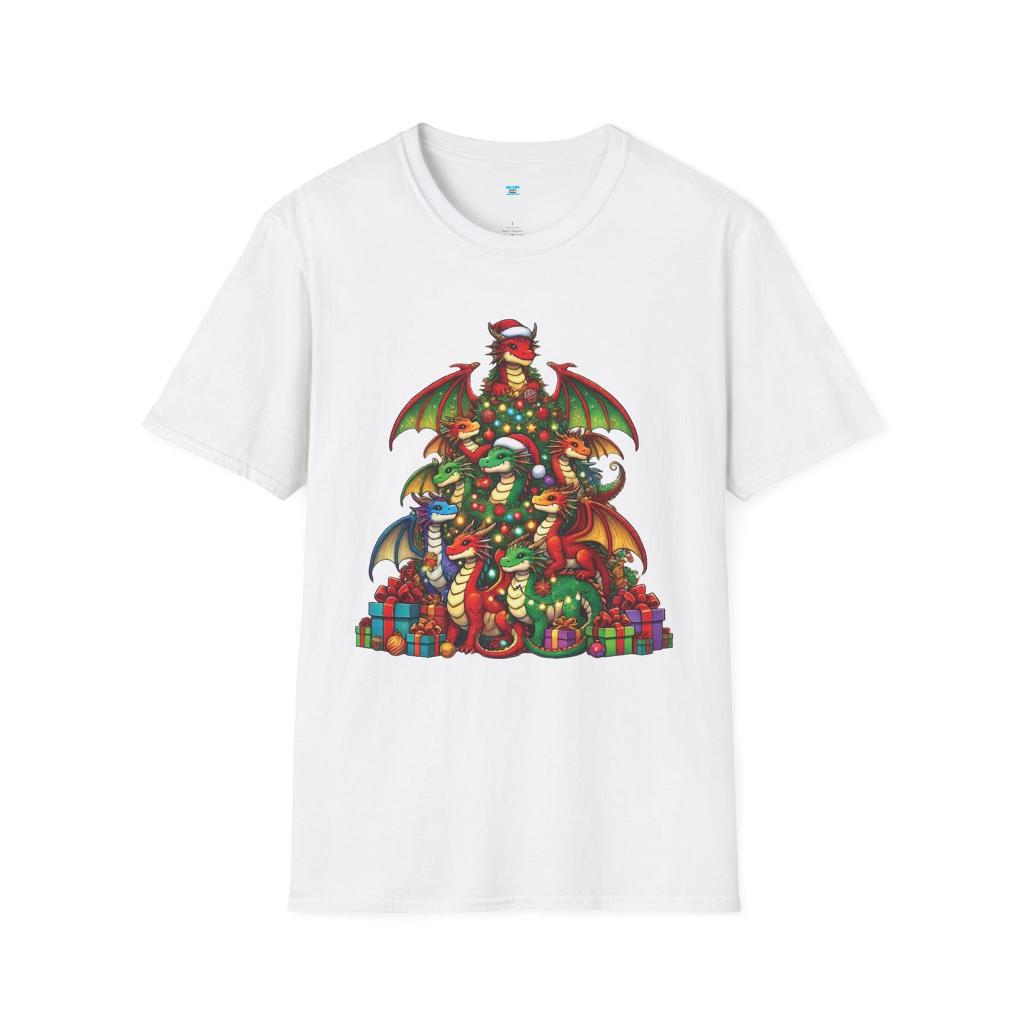 Christmas Dragon Tree Shirt – Fun Fantasy Holiday Tee for Teens & Adults