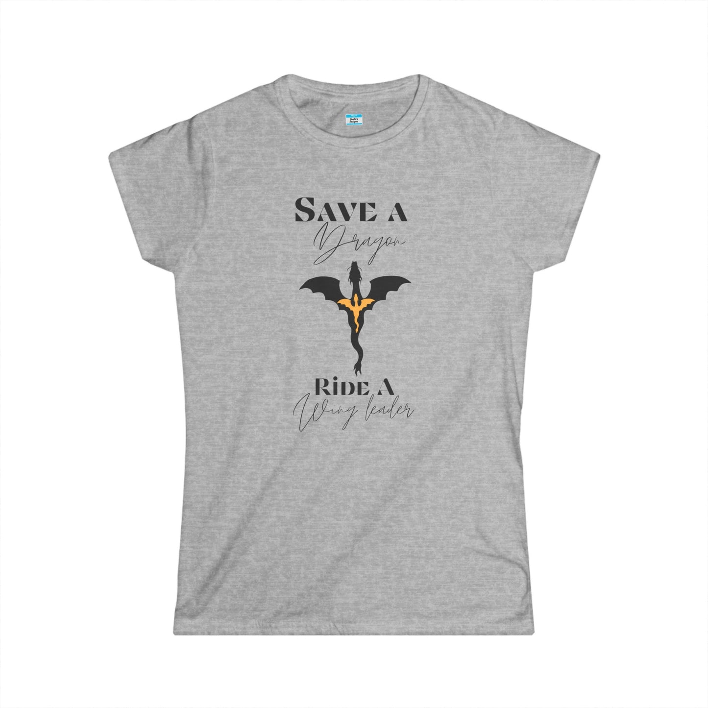 Save a Dragon Ride a Wing Leader – Fantasy Dragon Rider Book Lover Tee