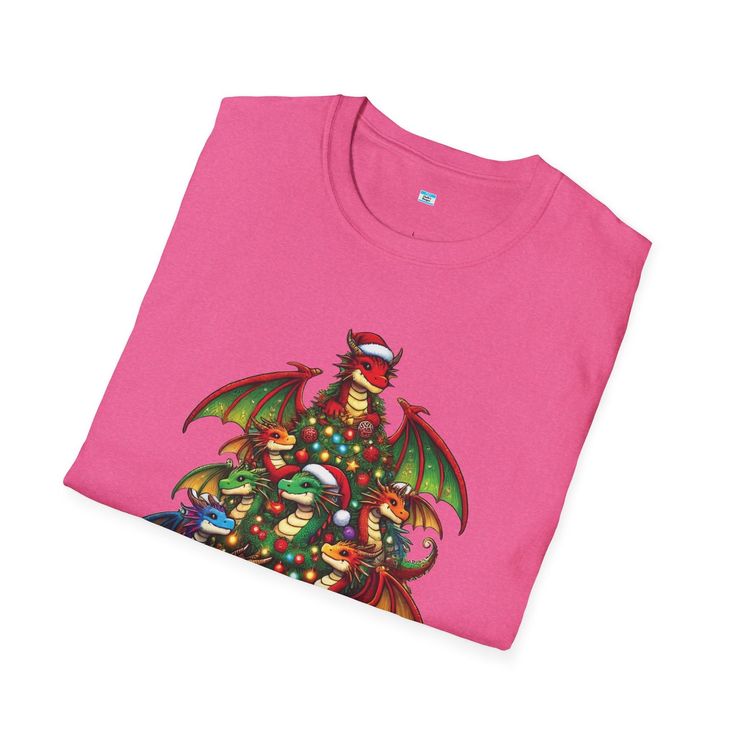 Christmas Dragon Tree Shirt – Fun Fantasy Holiday Tee for Teens & Adults