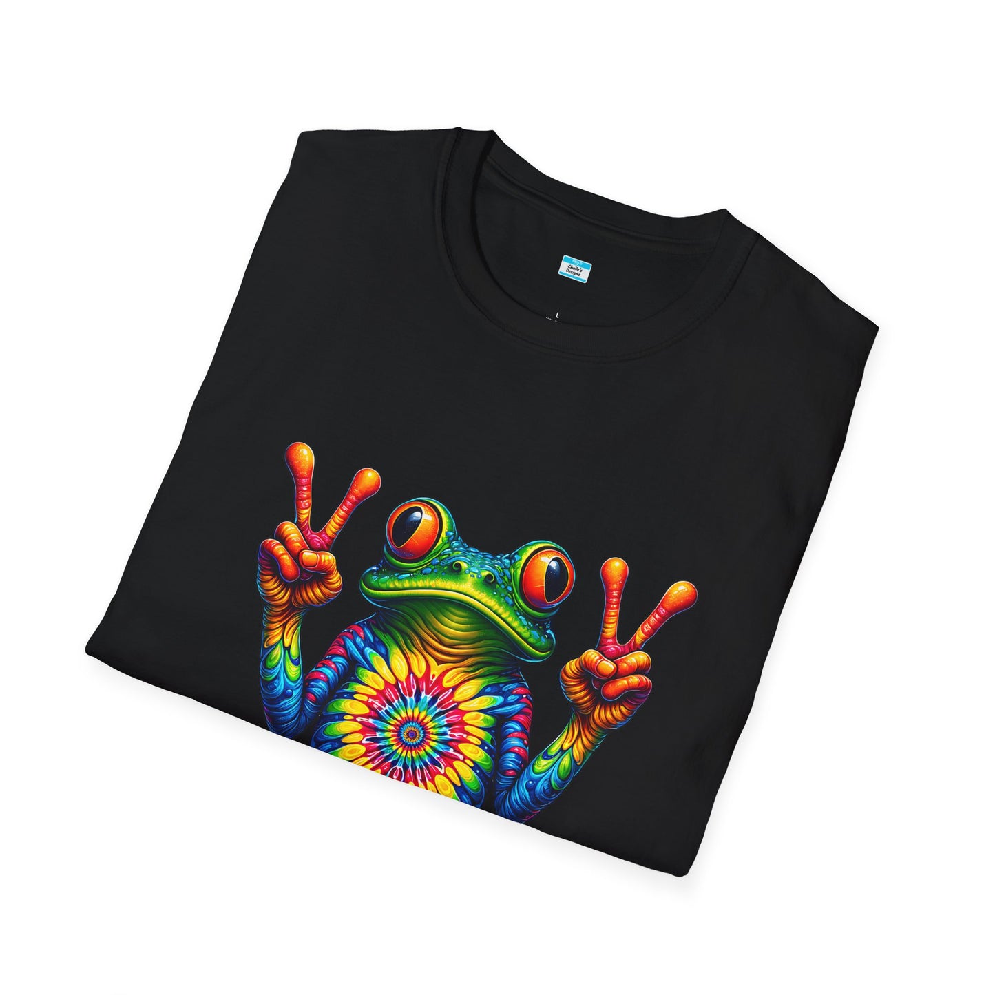 Psychedelic Peace Frog – Groovy Hippie Festival Tee