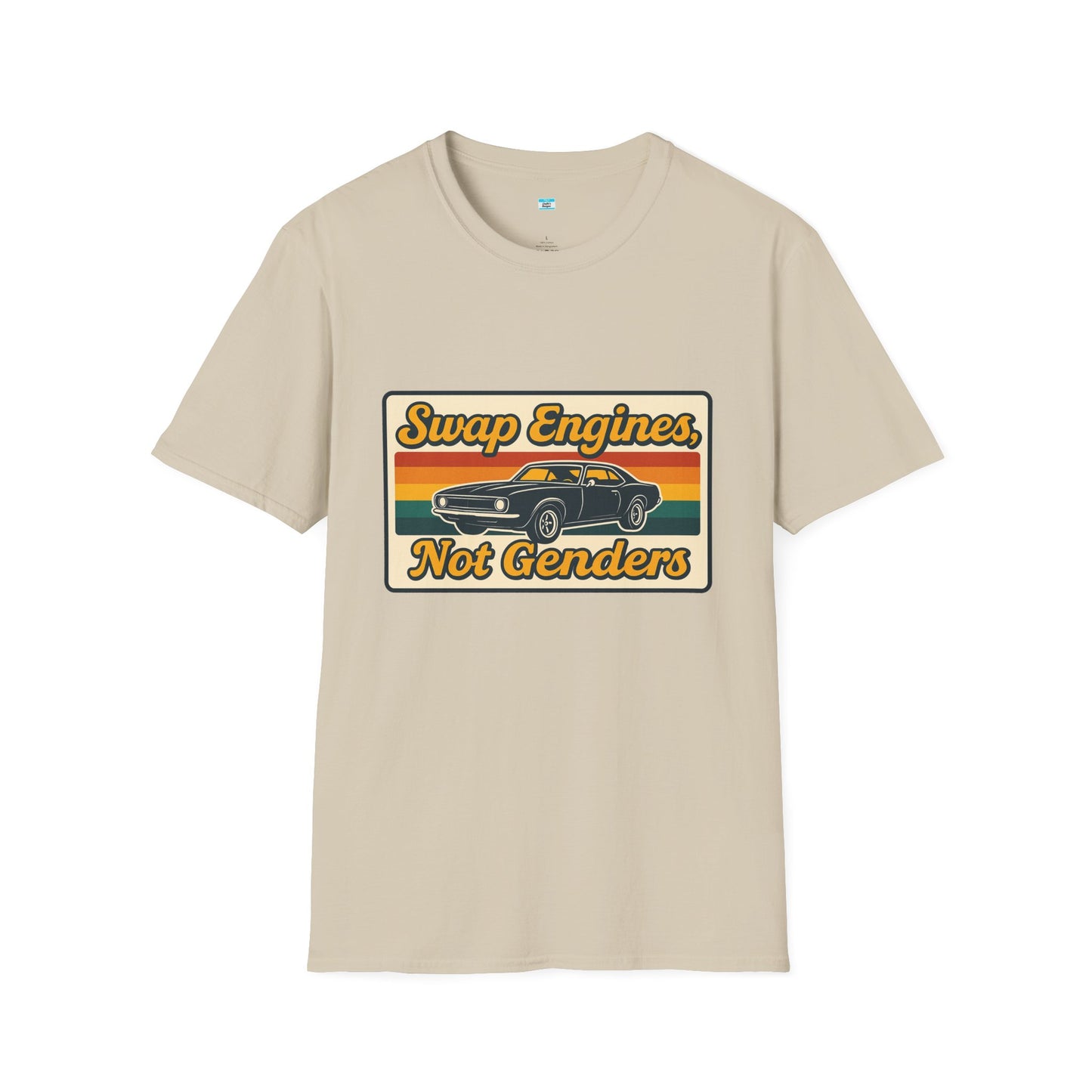 Swap Engines Not Genders Retro Muscle Car Automotive Humor Shirt