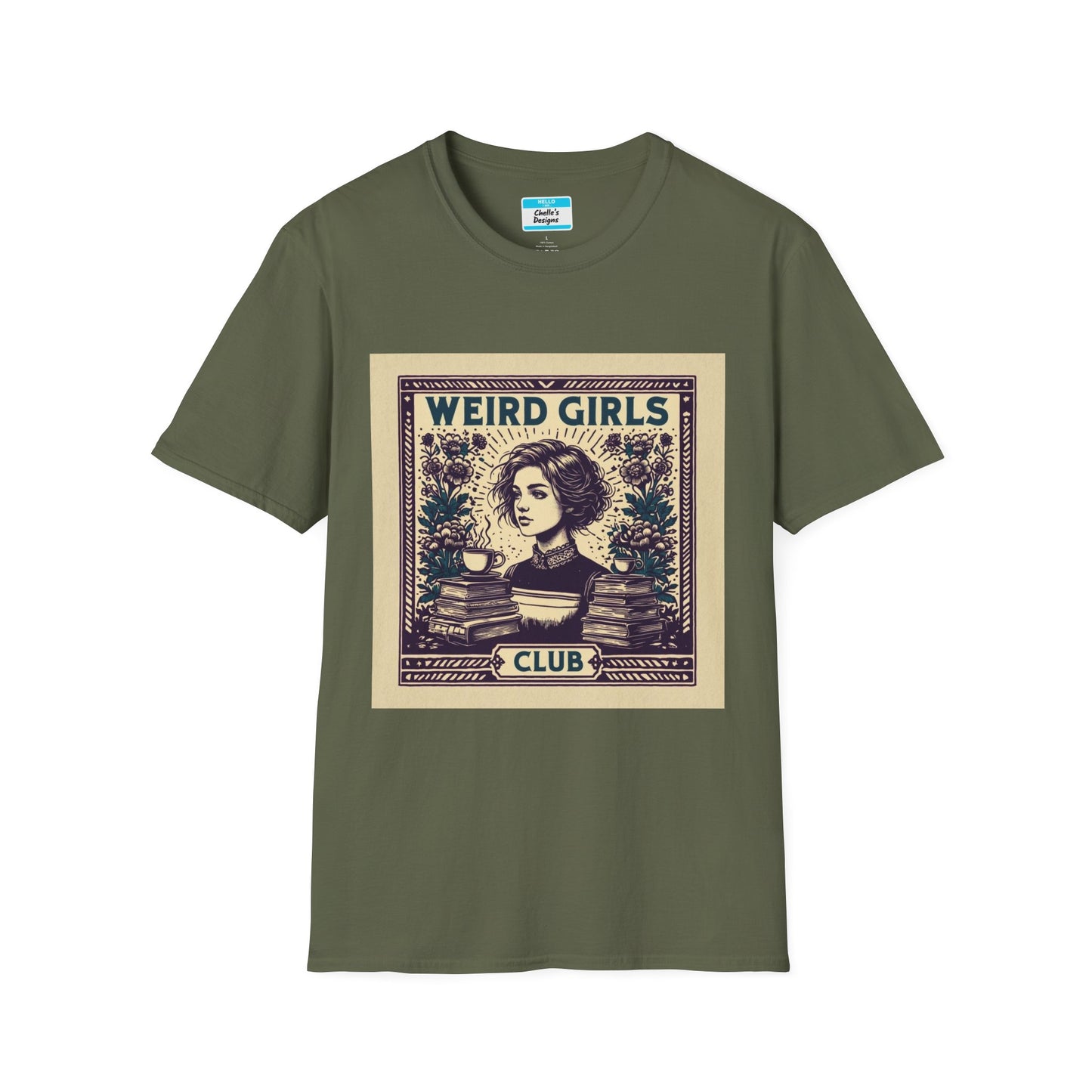 Weird Girls Club T-Shirt | Aesthetic Vintage Book Lover Graphic Tee for Women