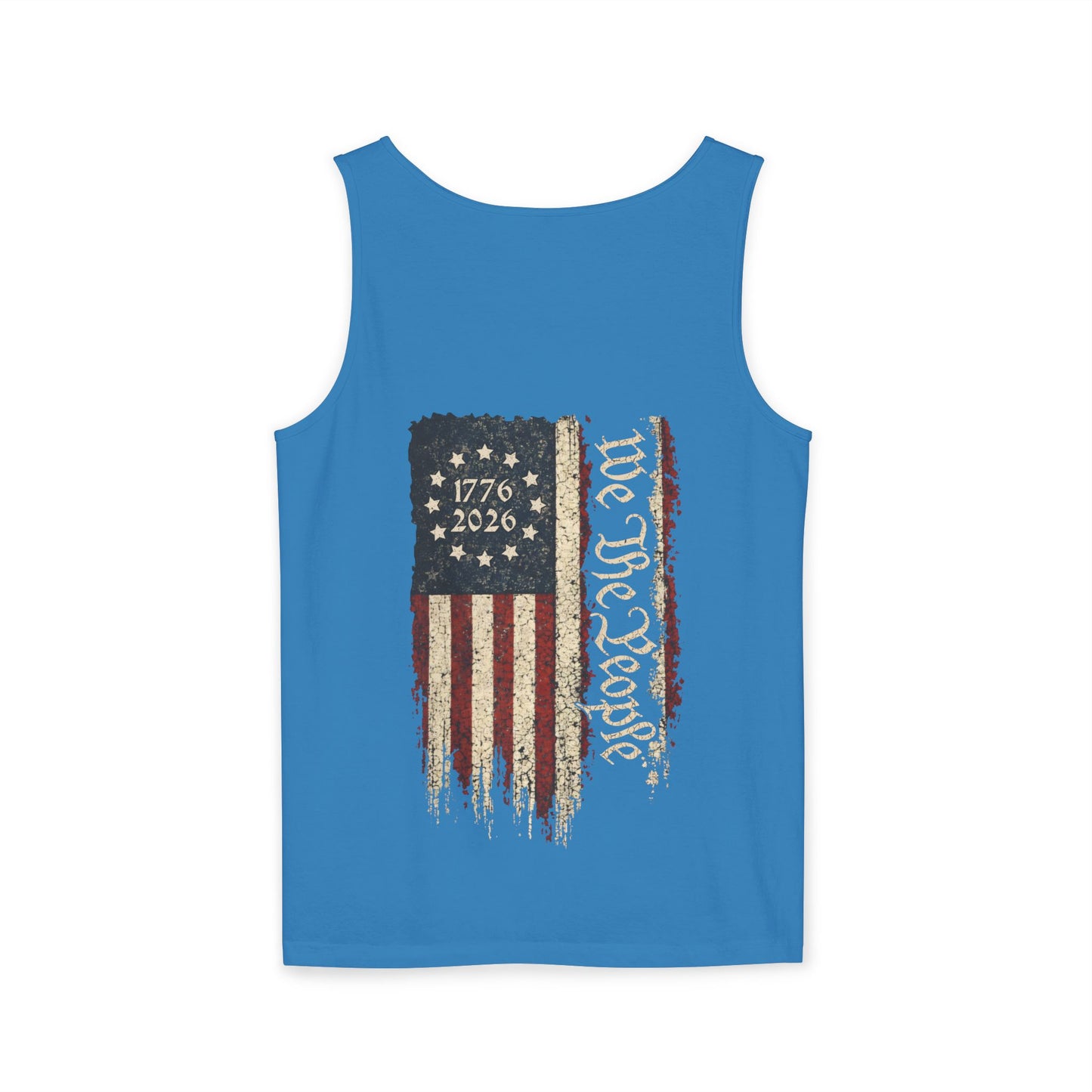 America 250 Double Sided Tank Top 1776-2026 | We The People Patriotic Flag Shirt