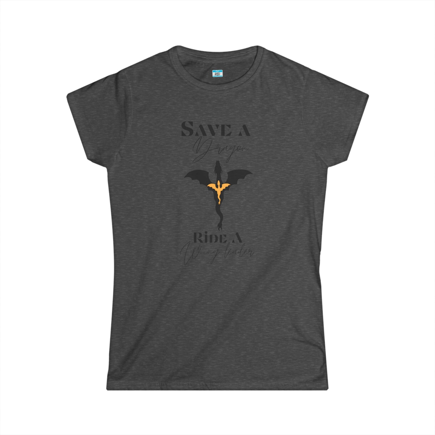 Save a Dragon Ride a Wing Leader – Fantasy Dragon Rider Book Lover Tee
