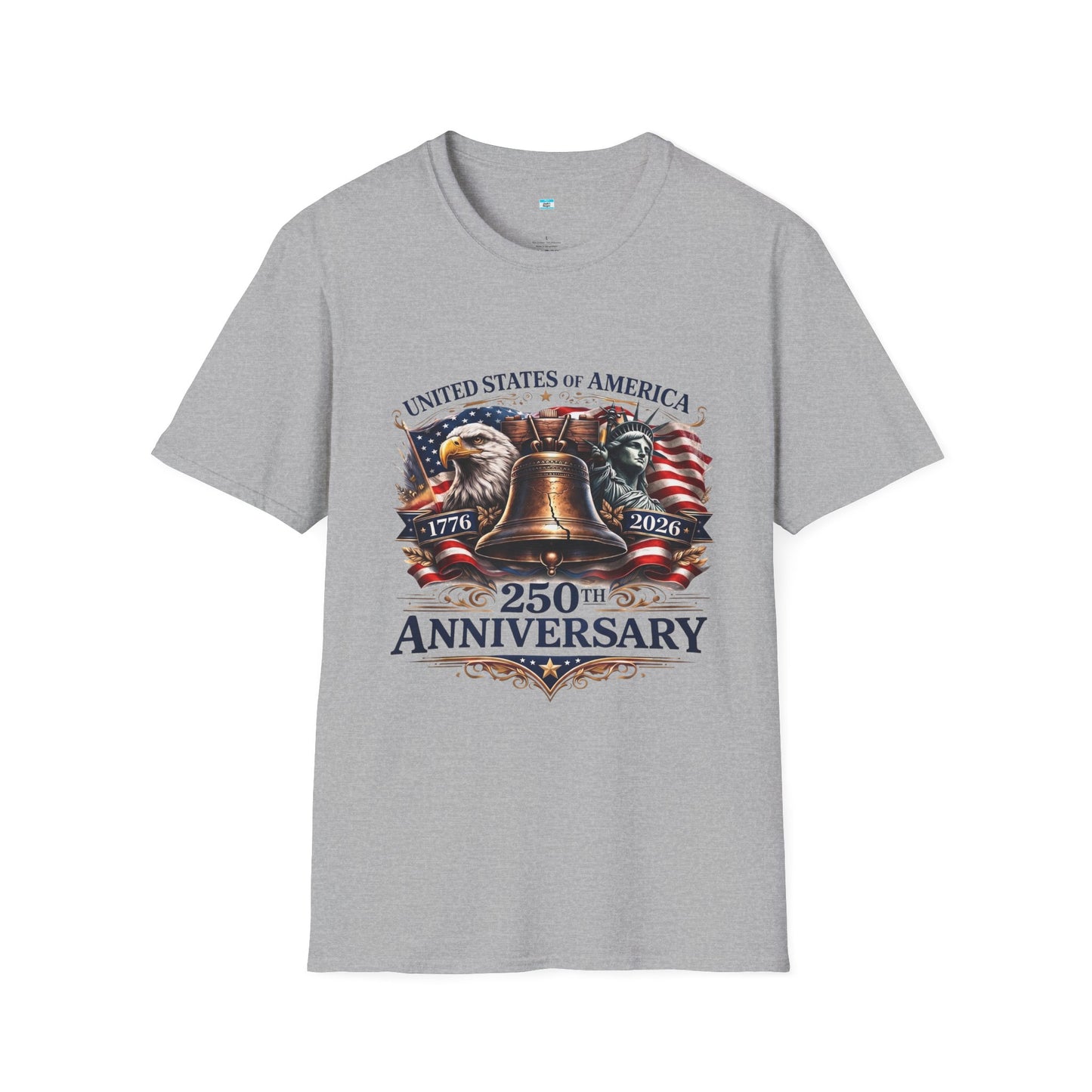 America 250 Anniversary Shirt 1776-2026 | Liberty Bell Patriotic USA Graphic Tee