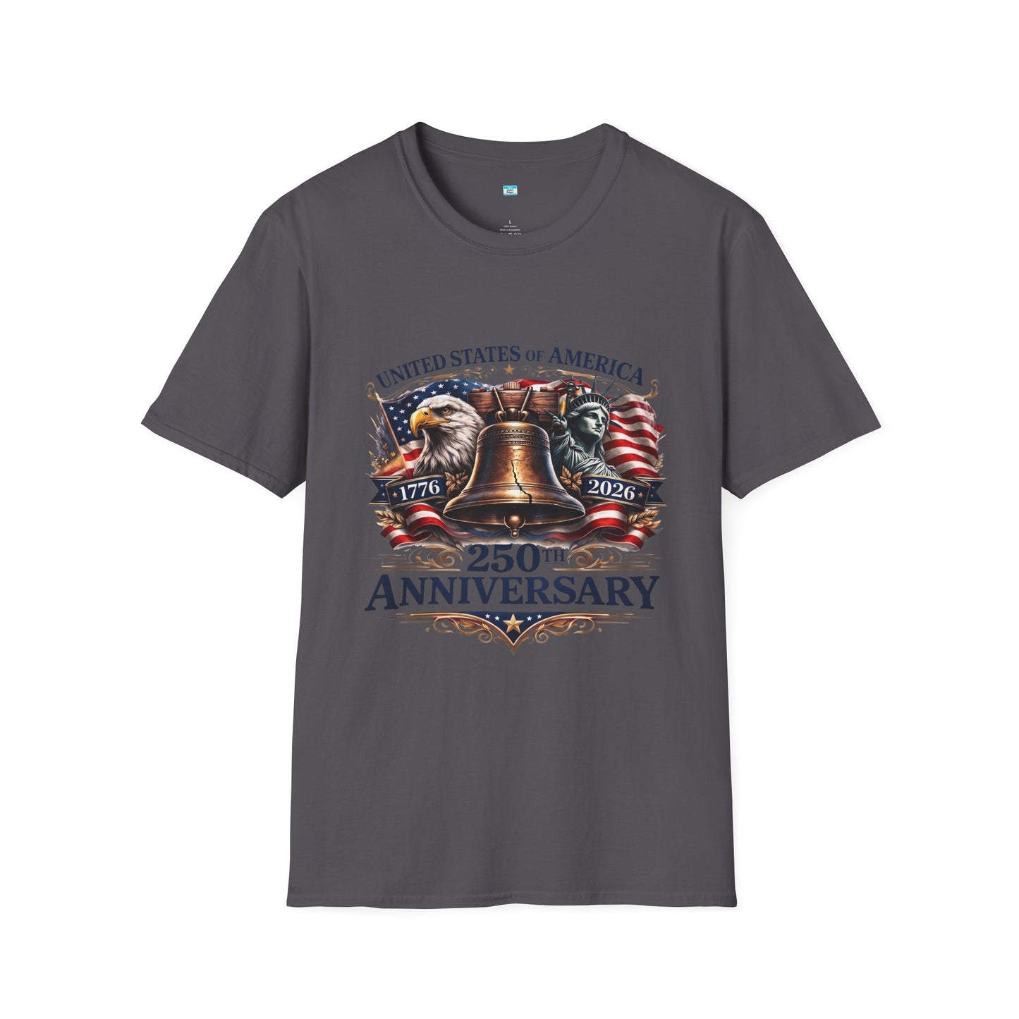 America 250 Anniversary Shirt 1776-2026 | Liberty Bell Patriotic USA Graphic Tee
